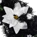 Miniatyrbillede 5 af 6: vidaXL julekrans buefacon med LED-lys 90 cm PVC sort