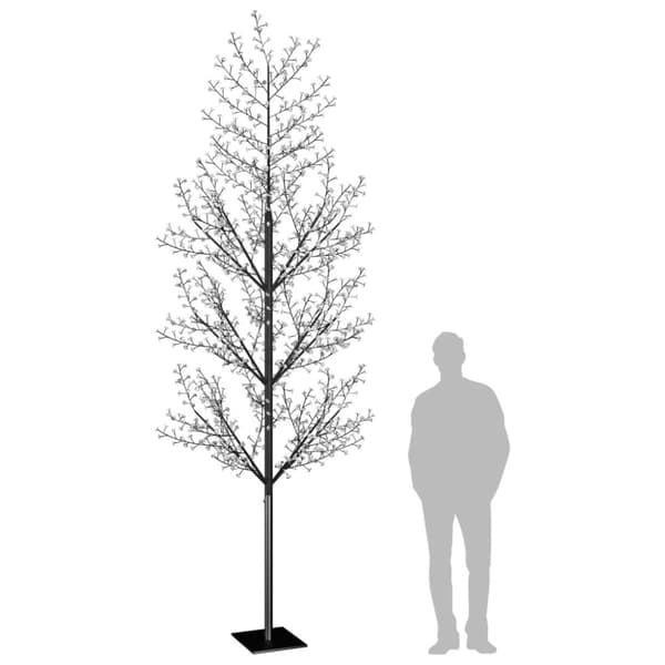 vidaXL Joulukuusi 1 200 sinistä LED-valoa kirsikankukka 400 cm