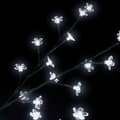 Pikkukuva 8 / 11: vidaXL Joulukuusi 2 000 kylmän valkoista LED-valoa kirsikankukka 500cm