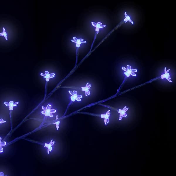 vidaXL Plastgran 2000 LED körsbärsblommor blåvitt ljus 500 cm
