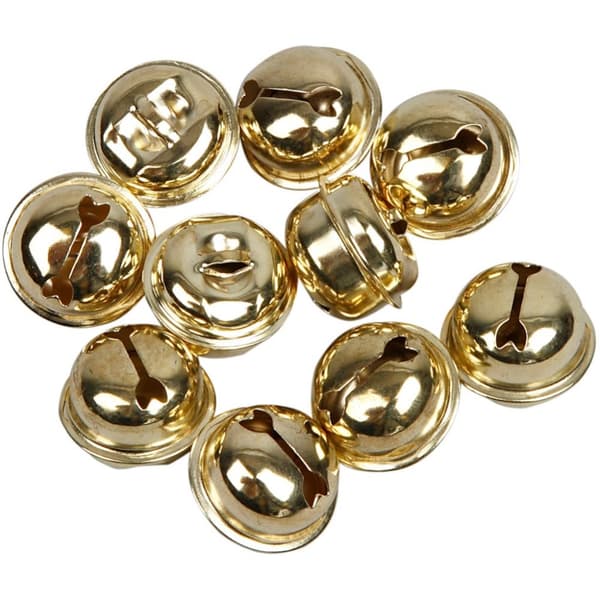Bjällror - Guld - 220 st - Dia. 13+15+17 mm