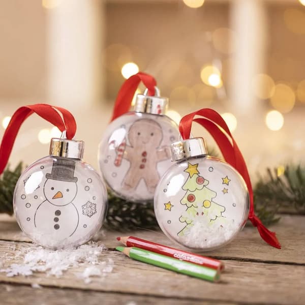 Tvådelade Julgranskulor - dia. 5+6+8 cm - 60 st