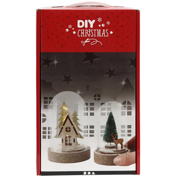 DIY snöglob med ledbelysning - H: 10 + 12,5 cm - 2 st
