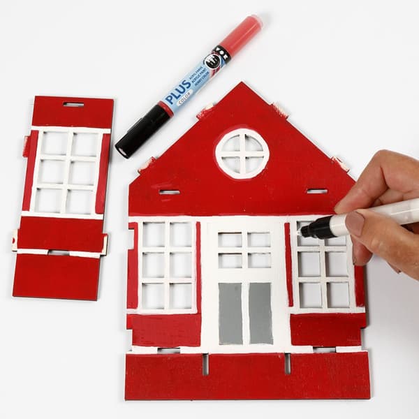 3D Pussel - Plywood Hus - Höjd: 24 cm