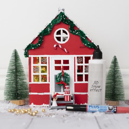 3D Pussel - Plywood Hus - Höjd: 24 cm