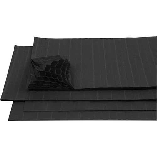 Dragspelspapper - 28x18 cm - 8 ark - Svart