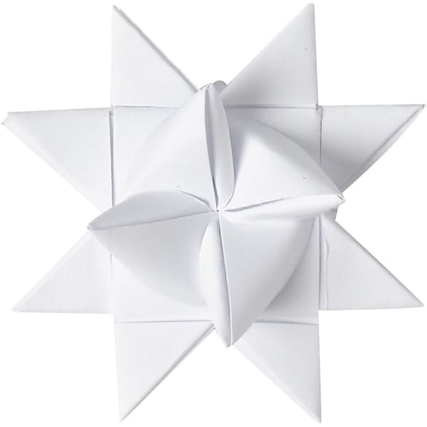 Stjärnstrimlor - B: 10 mm - Vit - 500 st - L: 45 cm