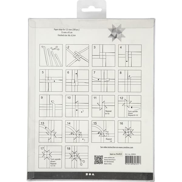 Pappersstrimlor - B: 15 mm - Vit - 500 st - L: 45 cm