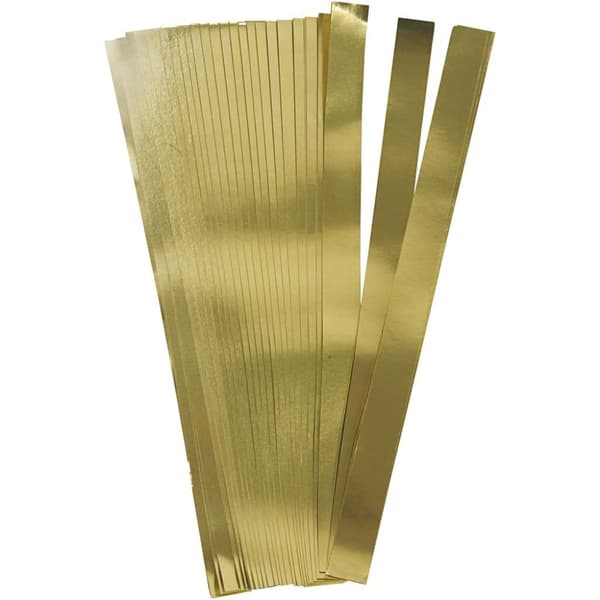Stjärnstrimlor - B: 15 mm - Guld - 100 st - L: 45 cm