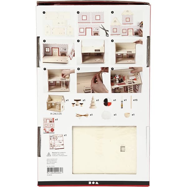 Jultomtens Hus - DIY Kit - Höjd 24 cm