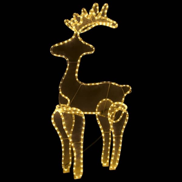 vidaXL Reinsdyr julepynt med netting 306 LED 60x24x89cm