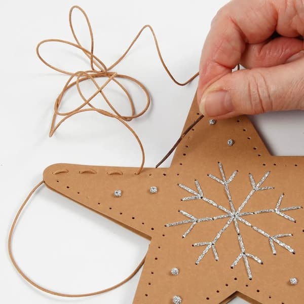 Juldekoration av Läderpapper - Pysselkit - Natur