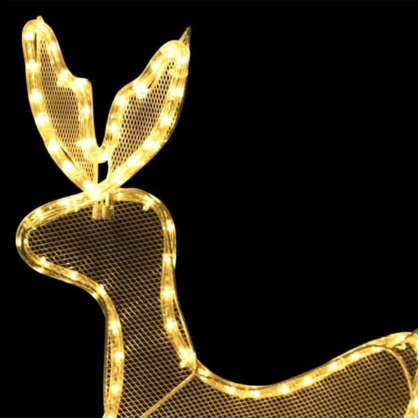 vidaXL Jouluvalot poro ja reki verkolla 432 LED-valoa