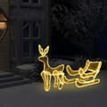 Pikkukuva 1 / 7: vidaXL Jouluvalot poro ja reki verkolla 432 LED-valoa