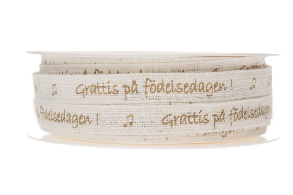 Dekorationsband Grattis på Födelsedagen Band 5 meter