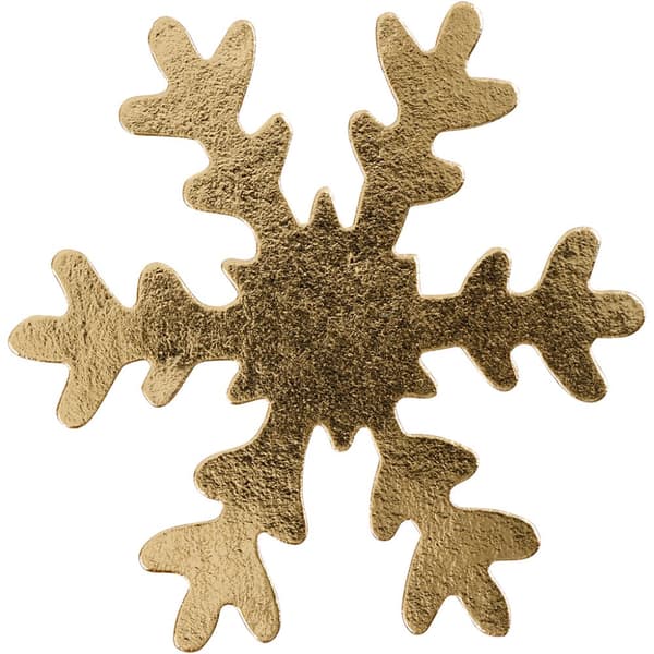 Snöflingor - Dia. 3-10 cm - Guld - 16st