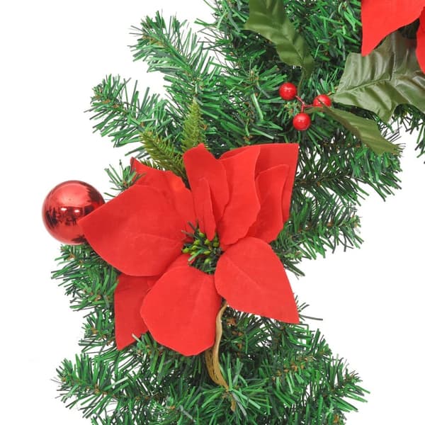 vidaXL Julkrans med lysdioder grön 60 cm PVC