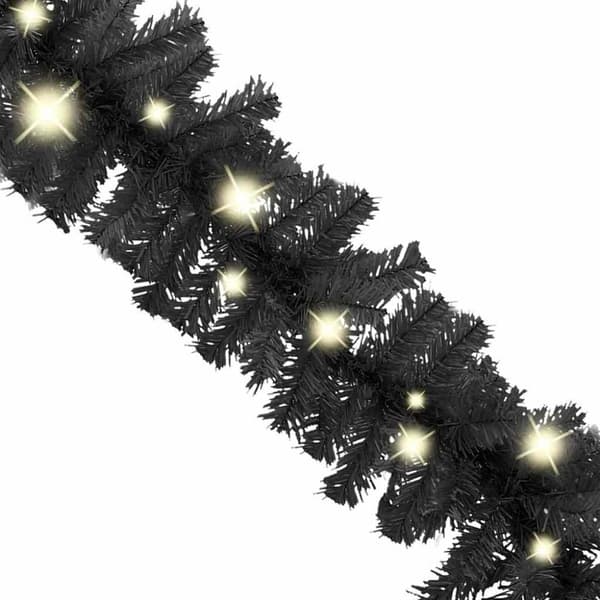 vidaXL Jouluköynnös LED-valoilla 20 m musta