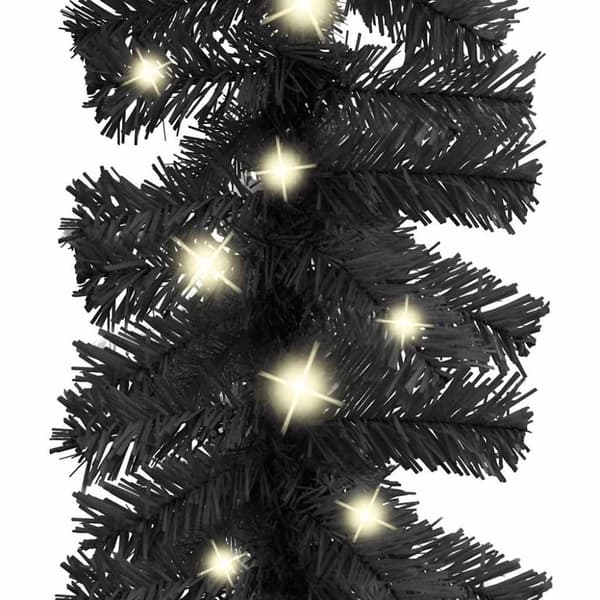 vidaXL Jouluköynnös LED-valoilla 20 m musta