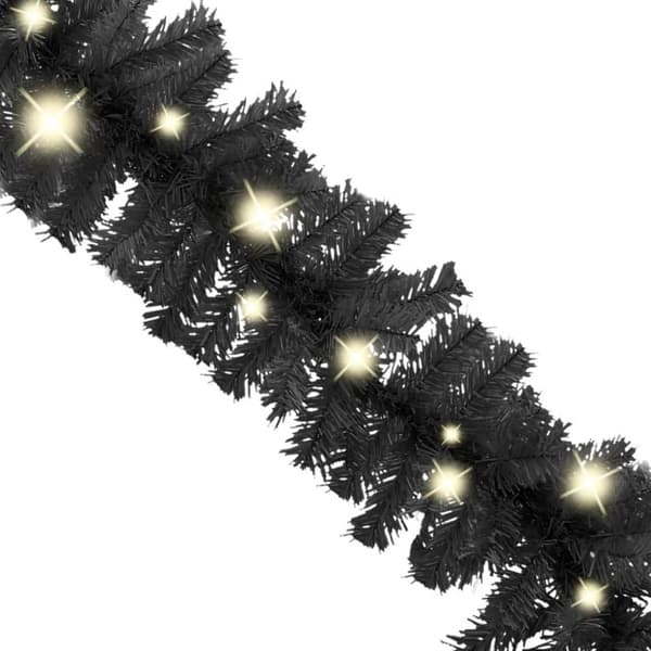 vidaXL juleguirlande med LED-lys 5 m sort