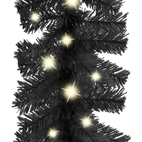 vidaXL juleguirlande med LED-lys 5 m sort