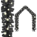 Miniatyrbillede 1 af 7: vidaXL juleguirlande med LED-lys 5 m sort