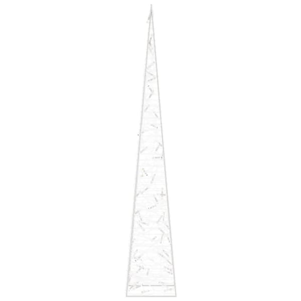 vidaXL LED-koristevalokartio kylmä valkoinen akryyli 120 cm