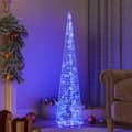 Pikkukuva 1 / 9: vidaXL LED koristevalokartio sininen akryyli 120 cm