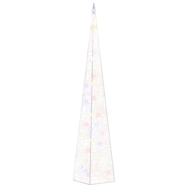 vidaXL Dekorativ LED-lyskjegle i akryl flerfarget 90 cm