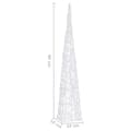Pikkukuva 9 / 9: vidaXL LED koristevalokartio sininen akryyli 90 cm