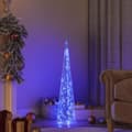 Pikkukuva 1 / 9: vidaXL LED koristevalokartio sininen akryyli 90 cm