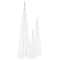 Miniatyrbilde 3 av 8: vidaXL Dekorativt LED lyskjeglesett i akryl blå 60/90/120cm