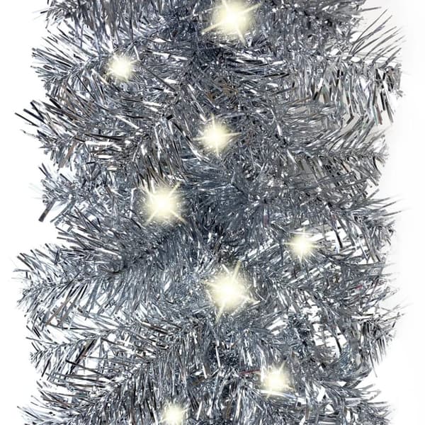 vidaXL Jouluköynnös LED-valoilla 20 m hopea