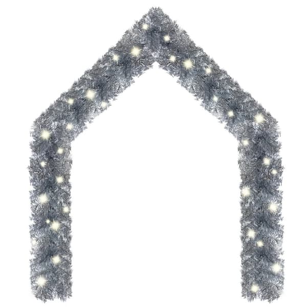 vidaXL Jouluköynnös LED-valoilla 20 m hopea
