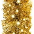 Miniatyrbillede 3 af 8: vidaXL juleguirlande med LED-lys 20 m guldfarvet