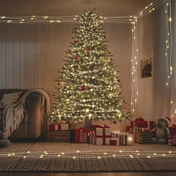 vidaXL Ljusslinga med 150 LED varmvit 15 m
