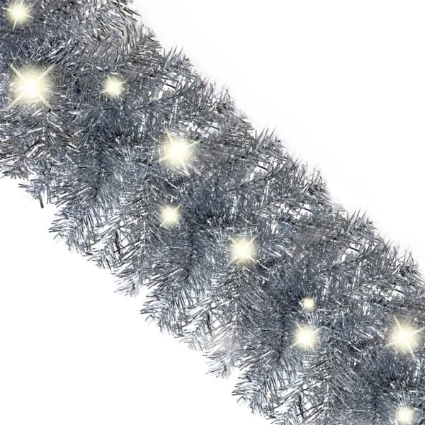 vidaXL Jouluköynnös LED-valoilla 10 m hopea