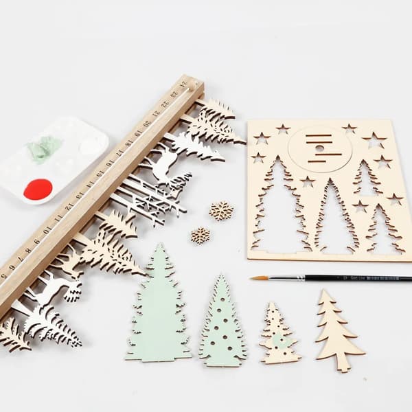 Trädekoration Jul - Julkalender - 40x12 cm