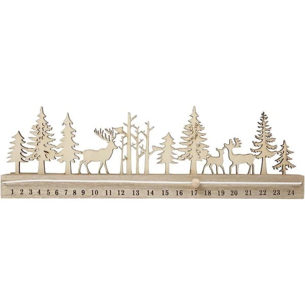 Trädekoration Jul - Julkalender - 40x12 cm