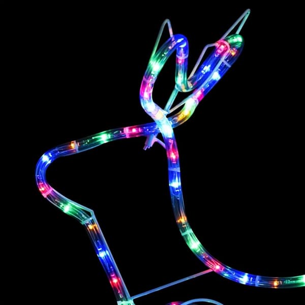 vidaXL Poro ja reki joulukoriste ulkokäyttöön 576 LED-valoa