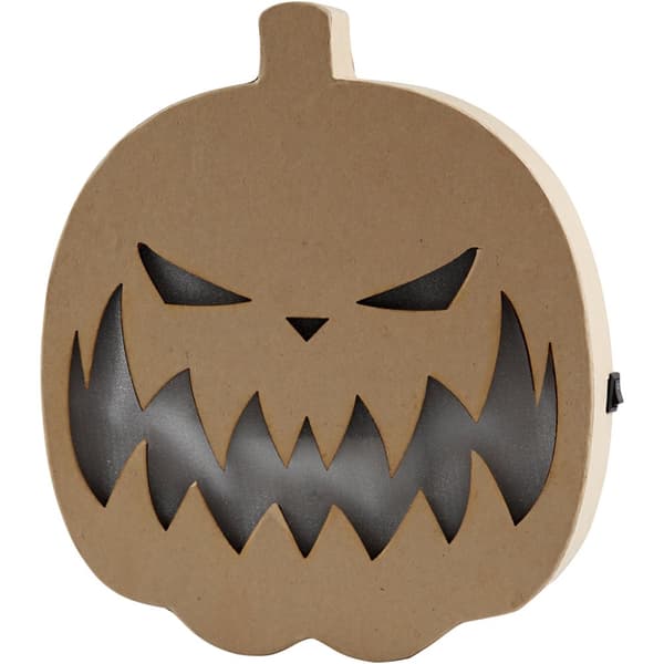Pumpa med belysning - Läskig - Höjd: 25 cm