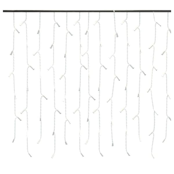 vidaXL lysgardin 10 m 400 LED'er 8 funktioner varm hvid