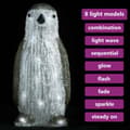 Miniatyrbilde 3 av 9: vidaXL LED-pingvinfigur akryl innendørs og utendørs 30 cm