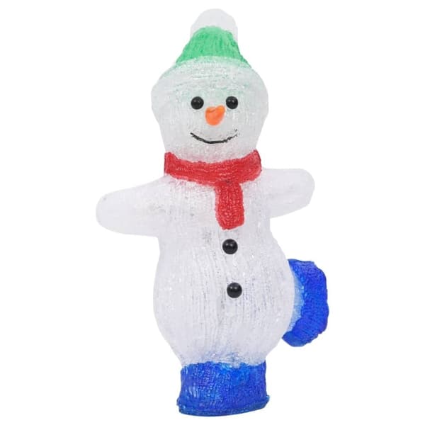 vidaXL LED-snømannfigur akryl innendørs og utendørs 30 cm