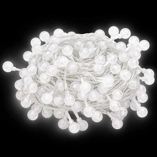 vidaXL fairy lights-lyskæder 20 m 200 LED'er 8 funktioner kold hvid