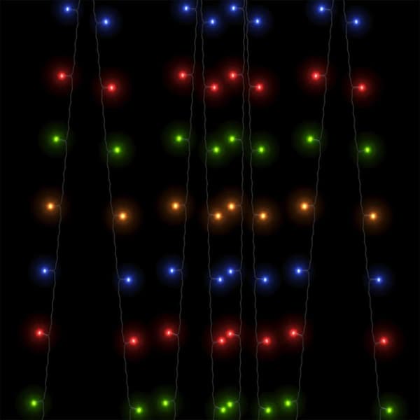 vidaXL Soldrevne lysslynger 2stk 2x200 LED fargerik innendørs utendørs