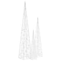 Miniatyrbild 3 av 8: vidaXL Ljuskoner LED set akryl flerfärgad 60/90/120 cm