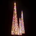 Miniatyrbild 4 av 8: vidaXL Ljuskoner LED set akryl flerfärgad 60/90/120 cm