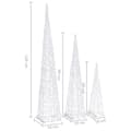 Miniatyrbild 8 av 8: vidaXL Ljuskoner LED set akryl flerfärgad 60/90/120 cm