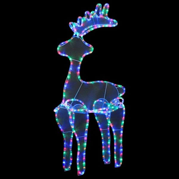 vidaXL Poro joulukoriste verkolla 306 LED-valoa 60x24x89 cm